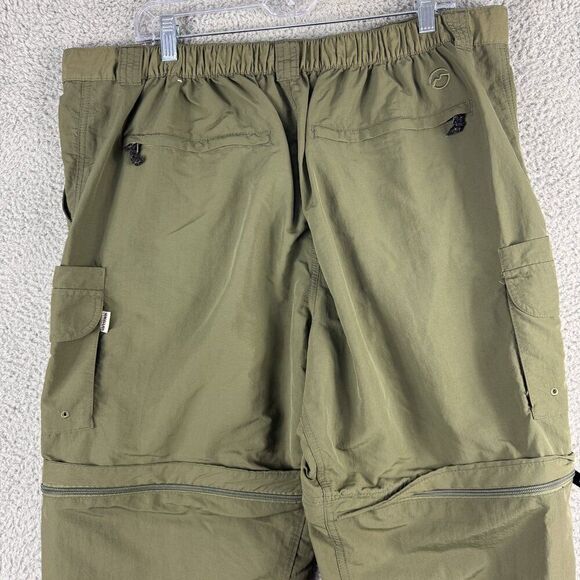 Magellan Convertible Pants Mens 2XL Green Outdoor Fishing Water Repel Hike 40x31 - Picture 8 of 15